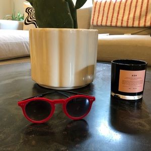 Red Flocked Sunglasses